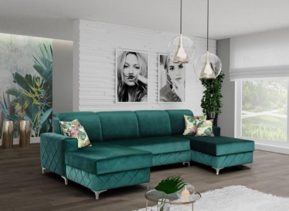 Luxury sofas corner sofa U-shape upholstery modern relax sofas couch furniture living landscape